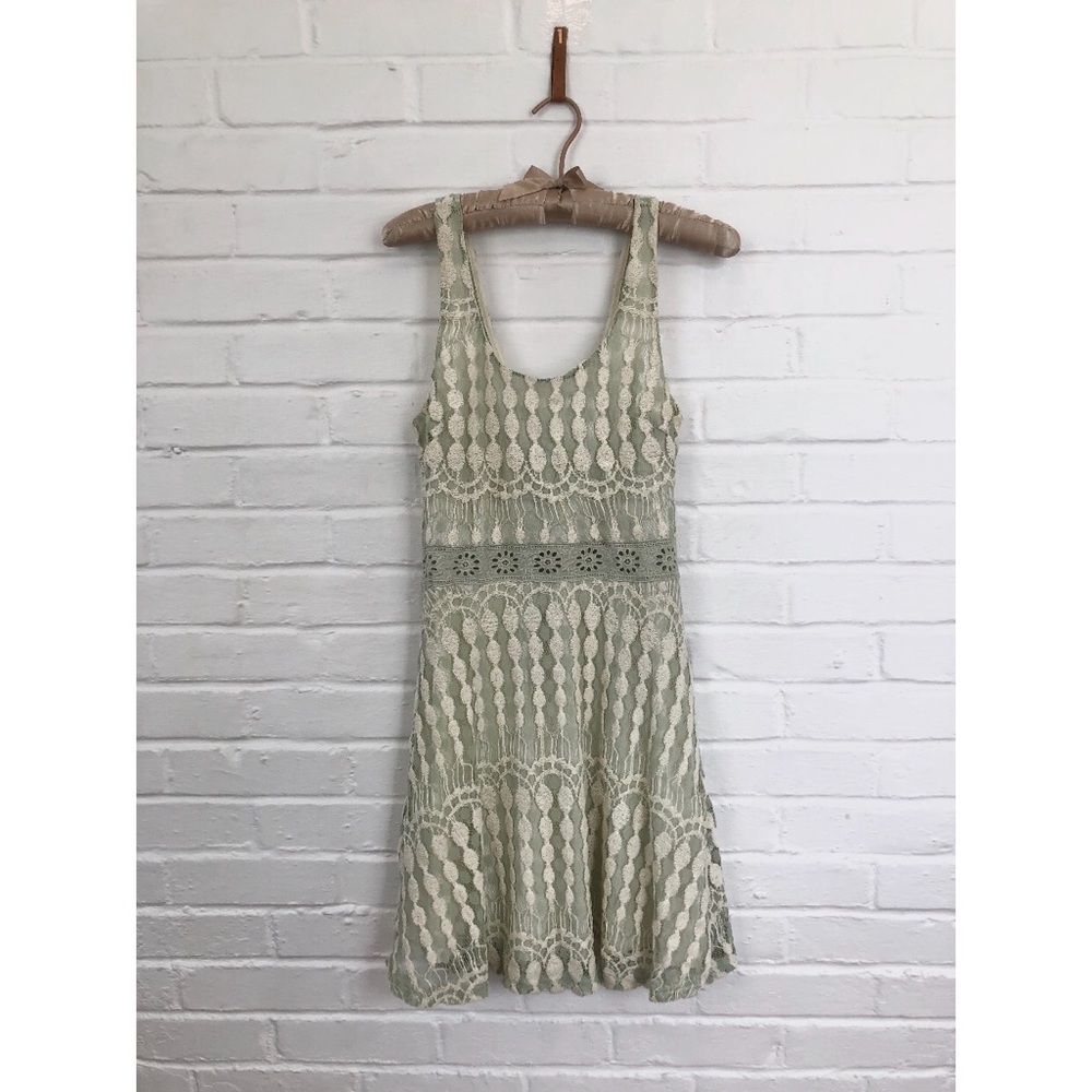 Cecico green and cream dress size small